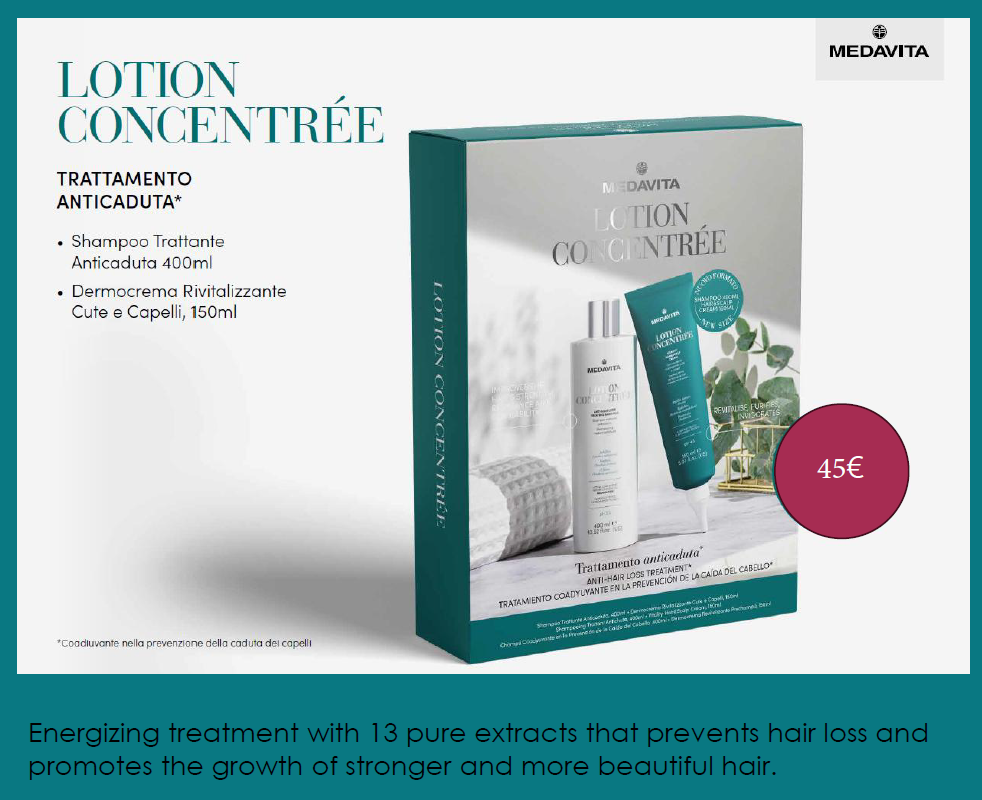 PROMO: Medavita Lotion Concentrée Bundle Shampoo 400ml + Hair &amp; Scalp Cream 150ml - Kit