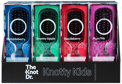 [KNOT-KDKK800] The Knot Dr. Knotty Kids Box 8 haarborstels met display